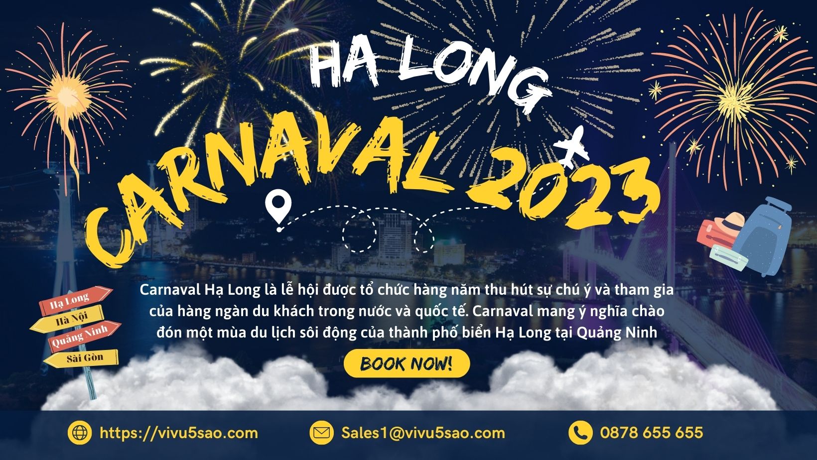 carnaval Hạ Long 2023 - Pháo hoa Hạ Long 30/4-1/5