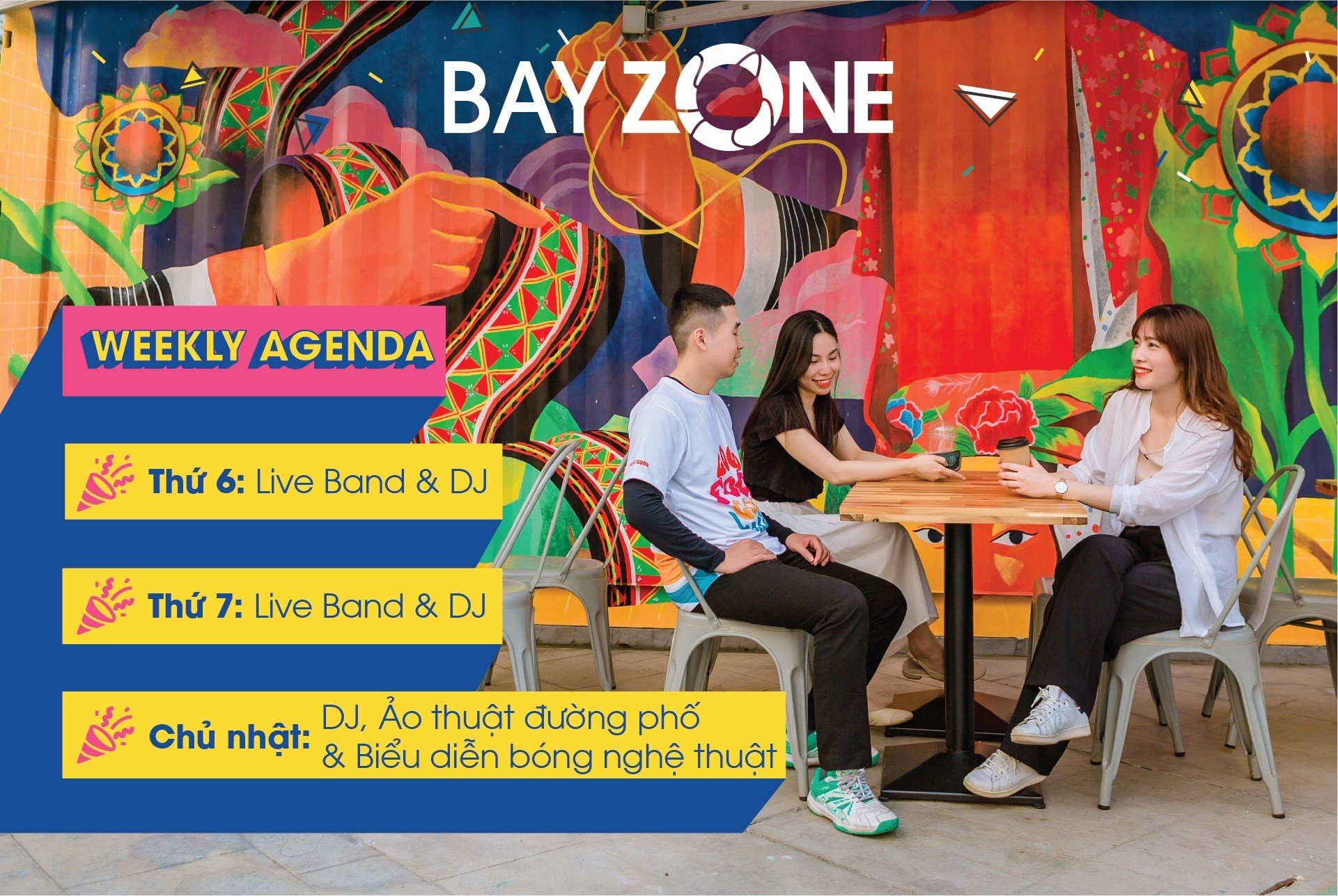 Bay Zone Hạ Long, Tổ hợp ẩm thực - giải trí - nghệ thuật đầu tiên tại Hạ Long, bến tàu Tuần Châu, Ẩm thực Bay Zone, Thông tin về BAY ZONE, Review Bay Zone Ha Long, Marina Hạ Long, Phố đi bộ Bay Zone